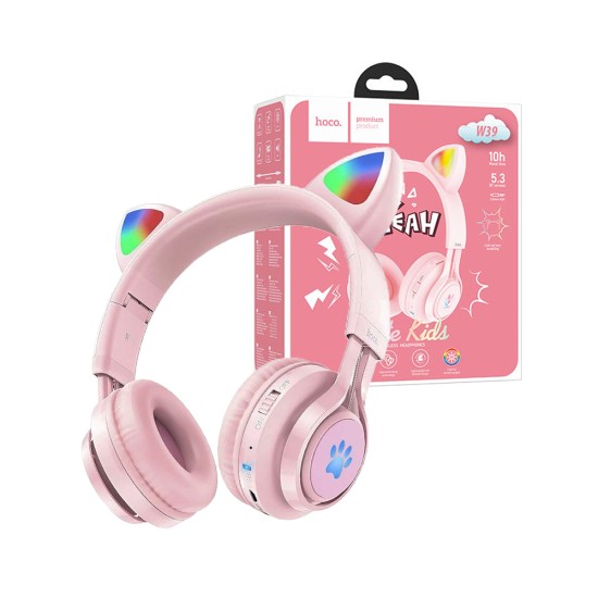 Auriculares True Inalámbricos Hoco W39 Cat Ear Bluetooth V5.3 Rosa Auriculares True Inalámbricos Hoco W39 Cat Ear Bluetooth V5.3 Rosa
